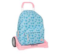 STITCH OHANA - School Backpack 775, Ergonomic Back, with Safta Evolution Trolley, Ideal for Children of Different Ages, Comfortable and Versatile, Quality and Resistance, 31 x 13 x 43 cm