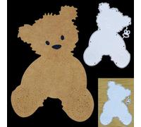 Stitch Patterned Scruffy Teddy Bear Metal Cutting Die, Stencil, Card Making, Crafts, Scrapbooking, Photo Album, F4