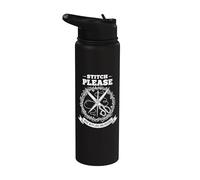 Stitch Please Sewing Crafter Art Stainless Steel Insulated Water Bottle