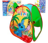 Stitch Pop Up Tent for Kids - Bundle with Disney Play Tent for Boys and Girls Plus Stickers, More | Lilo and Stitch Tent for Kids, Toddlers