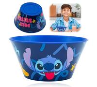 Stitch Printed Plastic Bowl, 700ml BPA Free Mealtime Kids Rice Bowl, Reusable Tableware Children Snack Pot, Lightweight Fruit Container for Kids 4+ Years
