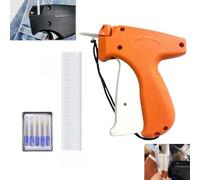 Stitch Quick Clothing Fixer, Micro Stitch Gun for Clothes, Mini Handheld Sewing Machine Quilt Tacking Stitch Micro Stitch Gun Mini Stitch Hemming Gun, Micro Tagging Stitch Tool for Clothing (Orange)