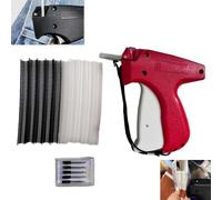 Stitch Quick Clothing Fixer, Micro Stitch Gun for Clothes, Mini Handheld Sewing Machine Quilt Tacking Stitch Microstitch Gun Mini Stitch Hemming Gun, Micro Tagging Stitch Tool for Clothing (Red)