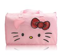 Stitch, Spiderman, Paw Patrol or Hello Kitty Duffle Bag | Lightweight Foldable Travel Duffel with Shoulder Strap & Luggage Sleeve, Hello Kitty, 18" x 12" x 8.6"