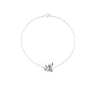 Stitch Sterling Silver Heart Charm Adjustable Chain Bracelet A900143SL-9.PH