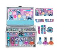 Stitch Train Case Makeup Set for Kids | Makeup Kit Includes Lip Gloss, Nail Polish, Accessories & more | Gifts for Ages 3+ by Townley Girl
