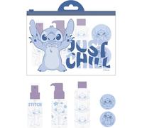 Stitch Travel Personal Care Set | Travel Bottle Kit with Stickers and Reusable Bag | Functional Disney Accessories for Girls and Youth