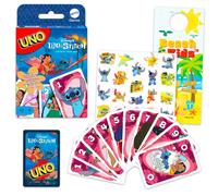 Stitch UNO Card Game Set - Bundle with Disney UNO Deck for Kids Plus Stickers More | Lilo and Stitch Card Game for Kids Family Game Night