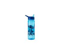Stitch Water Bottle with Straw â Reusable Kids 600ml PP â Blue â Official Merchandise by Polar Gear â BPA Free & Recyclable Plastic