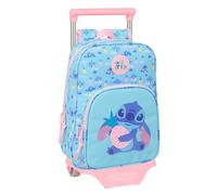 Stitch Waves - Children's Backpack with Trolley SAFTA 705, Ideal for Children of Different Ages, Comfortable and Versatile, Quality and Resistance, 26 x 11 x 34 cm