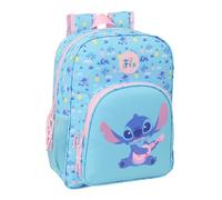 STITCH WAVES - Children's School Backpack, Adaptable to Trolley, Ideal for School Children, Comfortable and Versatile, Quality and Resistance, 32 x 12 x 38 cm