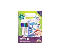 Stitch Wipe-Clean Activity Set, Reusable Colouring Book for Children from 3 Years, 40 Pages with Wipe-Clean Activities, Includes 5 Pens, Creative Educational Toy for Boys and Girls