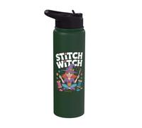 Stitch Witch Enchanting Sewing Magic Design Stainless Steel Insulated Water Bottle