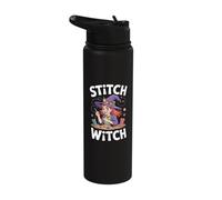 Stitch Witch Fun Crafty Sewing Enthusiast Stainless Steel Insulated Water Bottle