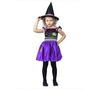 Smiffys Stitch Witch Costume Dress & Hat, Halloween Child Fancy Dress, Witch Dress Up Costumes
