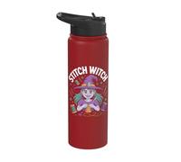 Stitch Witch Magical Crafting Fun Design Stainless Steel Insulated Water Bottle