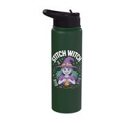 Stitch Witch Magical Crafting Fun Design Stainless Steel Insulated Water Bottle