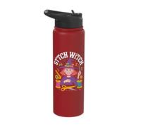 Stitch Witch Sewing Crafting Fun Stainless Steel Insulated Water Bottle