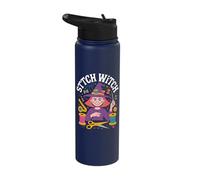 Stitch Witch Sewing Crafting Fun Stainless Steel Insulated Water Bottle