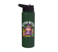 Stitch Witch Sewing Crafting Fun Stainless Steel Insulated Water Bottle