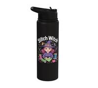 Stitch Witch Sewing Magic Enchanting Fun Stainless Steel Insulated Water Bottle