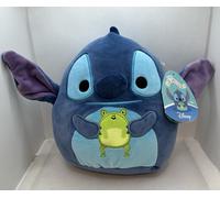 Jazwares Disney Squishmallows 8-Inch Stitch Holding Frog Plush - Official Little Ultrasoft Stuffed Animal Collectible Disney Plush Toy