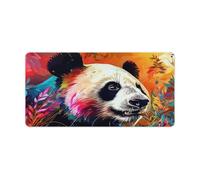 Stitched Edges Mouse Pad Art Animal Panda Computer Keyboard Mouse Mat 30x60cm Large Desk Pad for Keyboard Computer PC Gamer Desk Office