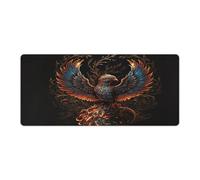 Stitched Edges Mouse Pad Art Phoenix Extra Large Mouse Mat 40x90cm Keyboard Desk Mat PC Office Spreadsheet Non Slip Stitched Edge