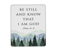 Stitched Edges Mouse Pad, Be Still and Know That I Am God Verse Mousepads Multifunctional Desk Mats 25X30cm for PC Gamer Studying