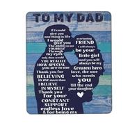 Stitched Edges Mouse Pad, Dad to My Dad I Believing in Me Mousepads Modern Desk Pad 25X30cm for Laptop Office Home