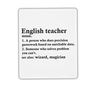 Stitched Edges Mouse Pad, English Teacher Definition Funny Endocrinology Gaming Mousepad Washable Desk Pad 25X30cm for Gamer Laptop PC