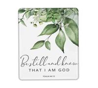 Stitched Edges Mouse Pad, Inspirational Wall Art Be Still and Know That I Am God Mouse Mat Durable Keyboard Pad 25X30cm for Computer Home Studying