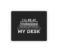Stitched Edges Mouse Pad, Music Recorder Recording Atelier Tech Office Mousepads Rubber Keyboard Pad 25X30cm for Work Studying Gamer