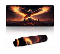 Stitched Edges Mouse Pad Phoenix from The Ashes Washable Mouse Mat 40X90cm Keyboard Desk Mat for Laptop PC Cute Office Supplies Desk Decro Accessories
