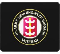Stitched Edges Mouse Pad, Us 130Th Engineer Brigade Veteran, Modern Mouse Mat, Desk Mats, 25X30cm, Game, Typing, PC