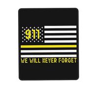 Stitched Edges Mouse Pad, We'll Never Forget 911 Mousepads Comfortable Keyboard Pad 25X30cm for Typing Work Laptop