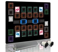 Stitched for Yugioh Playmat, 2-Player, Master Rule Duel Field Zones, Large Card Game Mat, Original Art Designs & Accessories (Basic3)