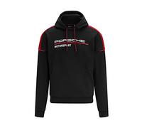 Stitched Porsche Motorsport FW Men's Hooded Sweat Black (Medium)