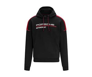 Stitched Porsche Motorsport FW Men's Hooded Sweat Black (Medium)