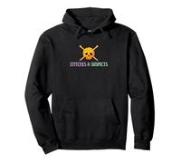 Stitches And Suspects Gothic Knitting Skein Yarn Crewel Pullover Hoodie