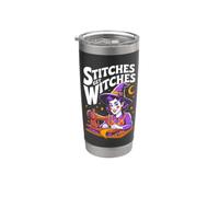 Stitches Get Itches While Witches Sewing Stainless Steel Insulated Tumbler
