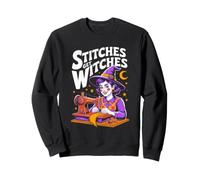 Stitches Get Itches While Witches Sewing Sweatshirt