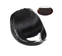 Stitching Air Bangs Synthetic Fake Bang Hair Piece Clip In Hair Extension Fake Fringes Bang Women Natural Air Bangs Clip on Bang(1B)