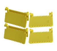 Stitching Guide - Needlework Margin Ruler, Fabric Hemming Device, Adjustable Metal Border Template, Ensures Precision Thread Alignment, Textile Crafting Category, 4 Pack Silver Steel Plate