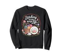 Stitching My Way Through Life Craft Cottagecore Floral Sweatshirt
