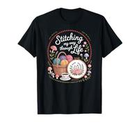 Stitching My Way Through Life Craft Cottagecore Floral T-Shirt