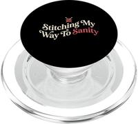 Stitching My Way To Sanity Knitting Hobbyist PopSockets PopGrip for MagSafe