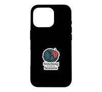 Stitching Through The Seasons Cozy Knitting Yarn Lover Case for iPhone 16 Pro