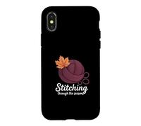 Stitching Through The Seasons Cozy Knitting Yarn Lover Case for iPhone X/XS
