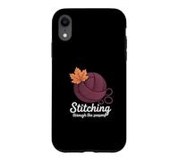 Stitching Through The Seasons Cozy Knitting Yarn Lover Case for iPhone XR